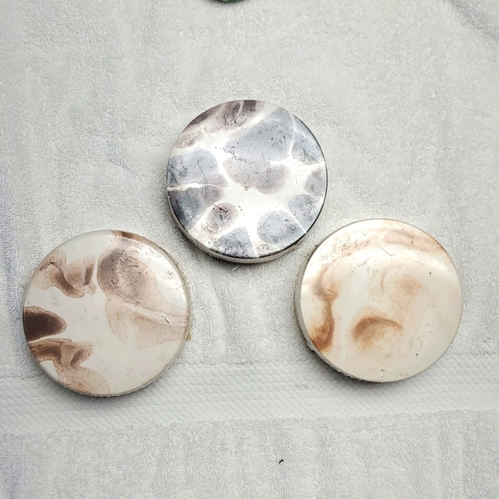 Aqua Stone, (3 sets) 4" round, stone coasters